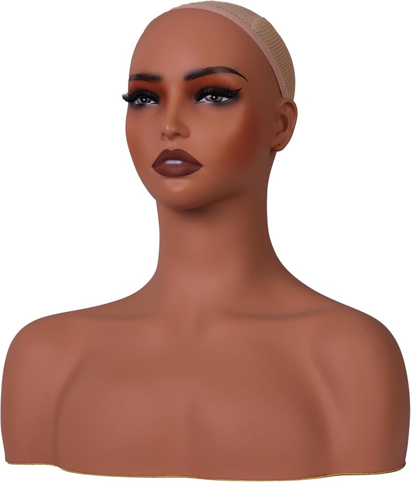 L7 MANNEQUIN European American Femlae Model Head Display Props Mannequin Head with Shoulders Bust (DE 487 YH1) - Image 3